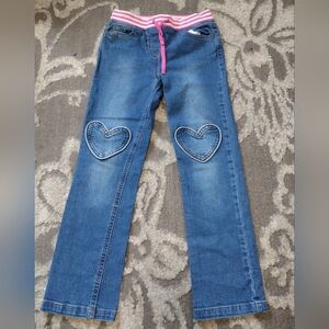 Mini Boden Blue Jeans with Pink Accents